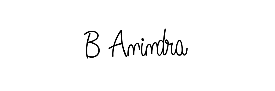 Create a beautiful signature design for name B Anindra. With this signature (Angelique-Rose-font-FFP) fonts, you can make a handwritten signature for free. B Anindra signature style 5 images and pictures png