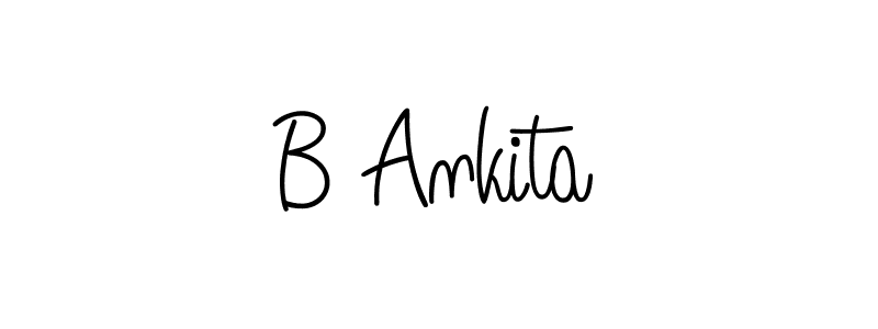 Also we have B Ankita name is the best signature style. Create professional handwritten signature collection using Angelique-Rose-font-FFP autograph style. B Ankita signature style 5 images and pictures png