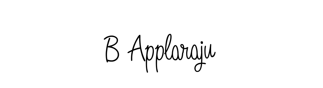 Use a signature maker to create a handwritten signature online. With this signature software, you can design (Angelique-Rose-font-FFP) your own signature for name B Applaraju. B Applaraju signature style 5 images and pictures png