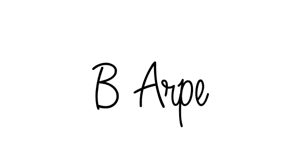 You should practise on your own different ways (Angelique-Rose-font-FFP) to write your name (B Arpe) in signature. don't let someone else do it for you. B Arpe signature style 5 images and pictures png