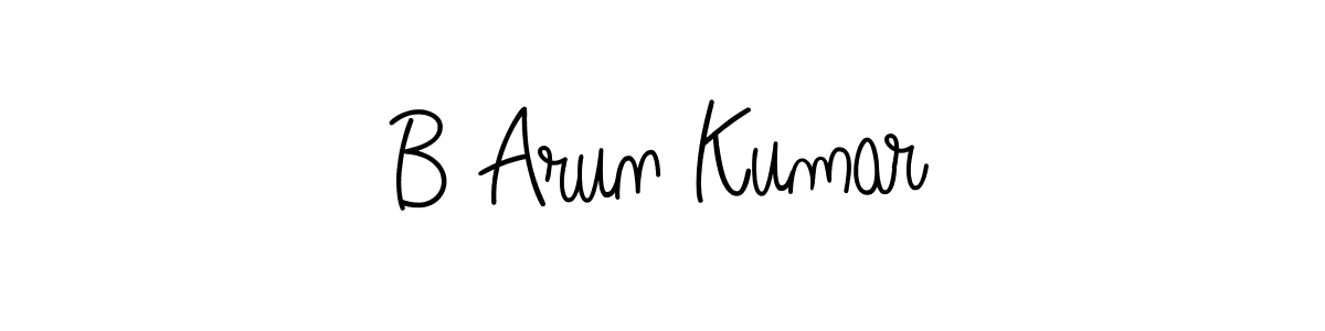 Create a beautiful signature design for name B Arun Kumar. With this signature (Angelique-Rose-font-FFP) fonts, you can make a handwritten signature for free. B Arun Kumar signature style 5 images and pictures png