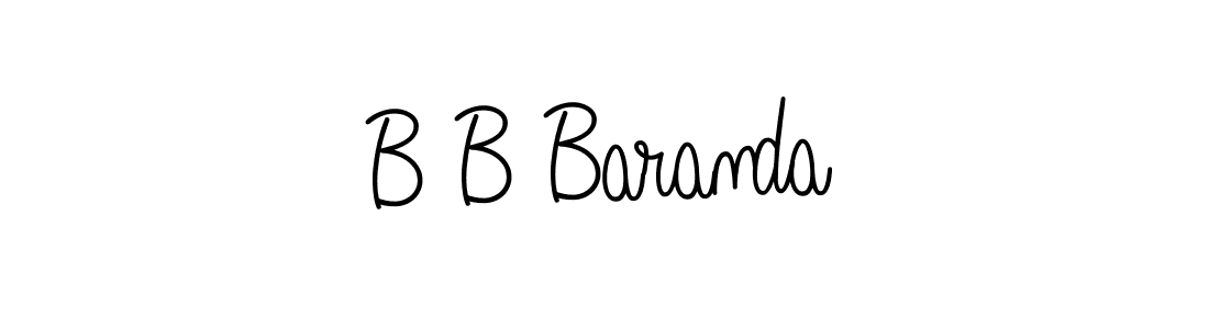 Use a signature maker to create a handwritten signature online. With this signature software, you can design (Angelique-Rose-font-FFP) your own signature for name B B Baranda. B B Baranda signature style 5 images and pictures png