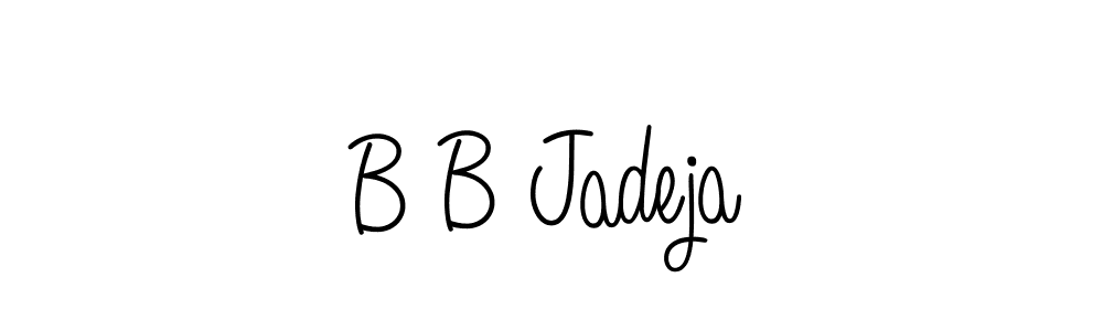 How to make B B Jadeja signature? Angelique-Rose-font-FFP is a professional autograph style. Create handwritten signature for B B Jadeja name. B B Jadeja signature style 5 images and pictures png
