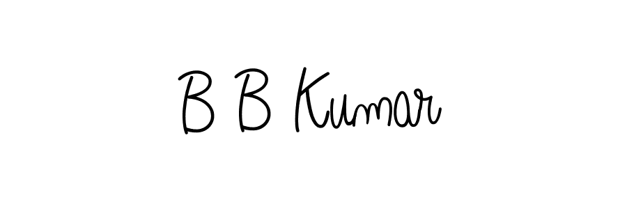 The best way (Angelique-Rose-font-FFP) to make a short signature is to pick only two or three words in your name. The name B B Kumar include a total of six letters. For converting this name. B B Kumar signature style 5 images and pictures png