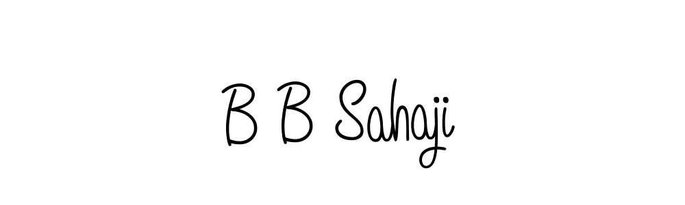 You should practise on your own different ways (Angelique-Rose-font-FFP) to write your name (B B Sahaji) in signature. don't let someone else do it for you. B B Sahaji signature style 5 images and pictures png