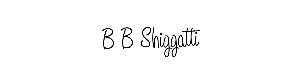 B B Shiggatti stylish signature style. Best Handwritten Sign (Angelique-Rose-font-FFP) for my name. Handwritten Signature Collection Ideas for my name B B Shiggatti. B B Shiggatti signature style 5 images and pictures png