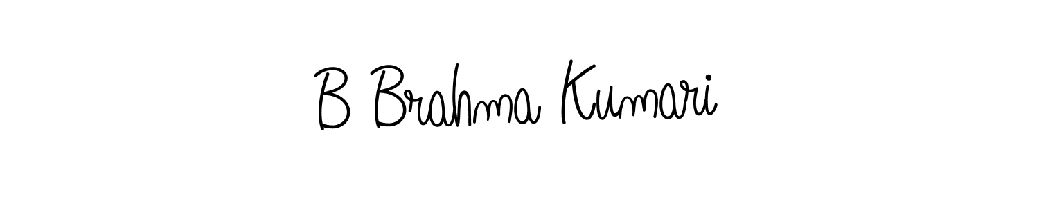 How to make B Brahma Kumari name signature. Use Angelique-Rose-font-FFP style for creating short signs online. This is the latest handwritten sign. B Brahma Kumari signature style 5 images and pictures png