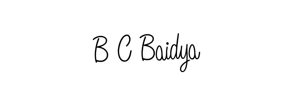 How to make B C Baidya name signature. Use Angelique-Rose-font-FFP style for creating short signs online. This is the latest handwritten sign. B C Baidya signature style 5 images and pictures png