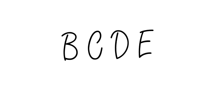 Create a beautiful signature design for name B C D E. With this signature (Angelique-Rose-font-FFP) fonts, you can make a handwritten signature for free. B C D E signature style 5 images and pictures png