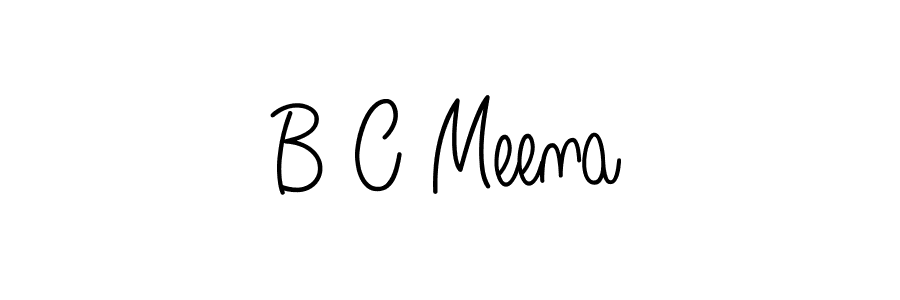 Design your own signature with our free online signature maker. With this signature software, you can create a handwritten (Angelique-Rose-font-FFP) signature for name B C Meena. B C Meena signature style 5 images and pictures png