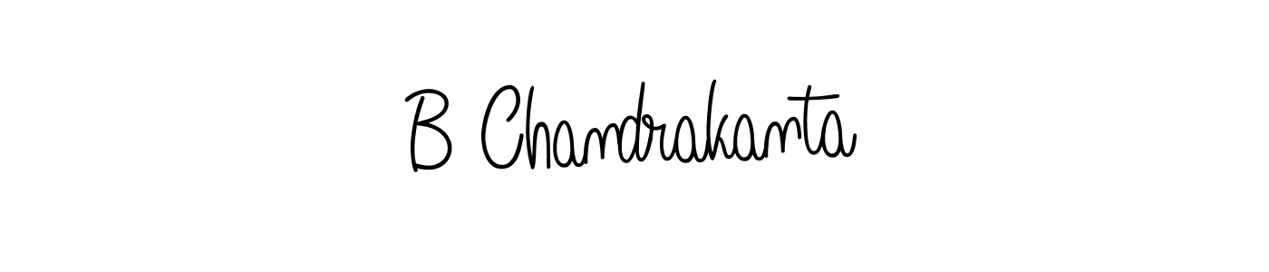 Make a beautiful signature design for name B Chandrakanta. With this signature (Angelique-Rose-font-FFP) style, you can create a handwritten signature for free. B Chandrakanta signature style 5 images and pictures png