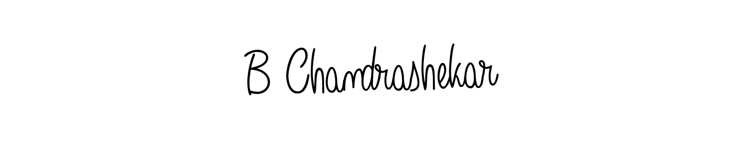 Make a beautiful signature design for name B Chandrashekar. With this signature (Angelique-Rose-font-FFP) style, you can create a handwritten signature for free. B Chandrashekar signature style 5 images and pictures png