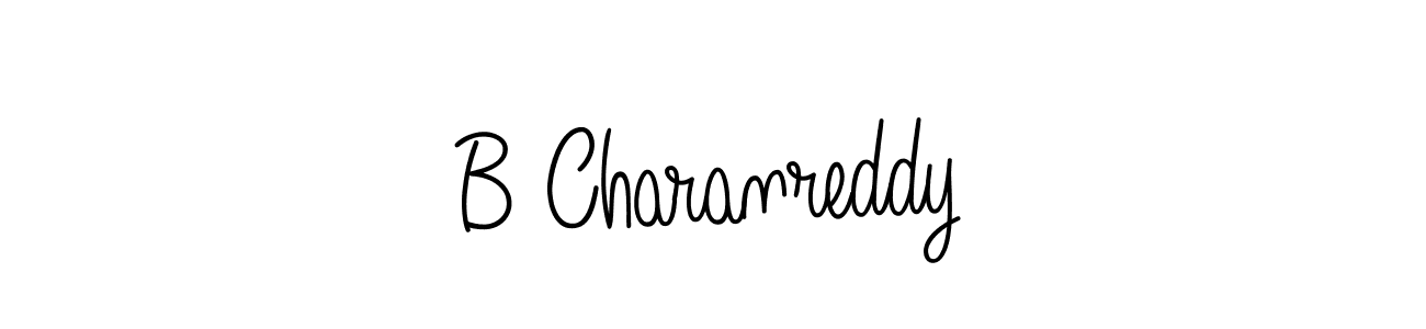 Make a beautiful signature design for name B Charanreddy. With this signature (Angelique-Rose-font-FFP) style, you can create a handwritten signature for free. B Charanreddy signature style 5 images and pictures png