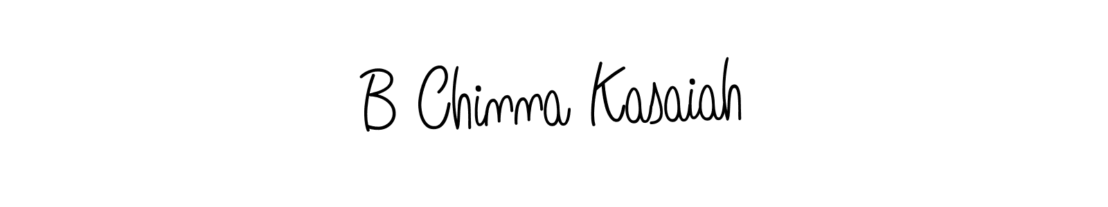 How to make B Chinna Kasaiah name signature. Use Angelique-Rose-font-FFP style for creating short signs online. This is the latest handwritten sign. B Chinna Kasaiah signature style 5 images and pictures png