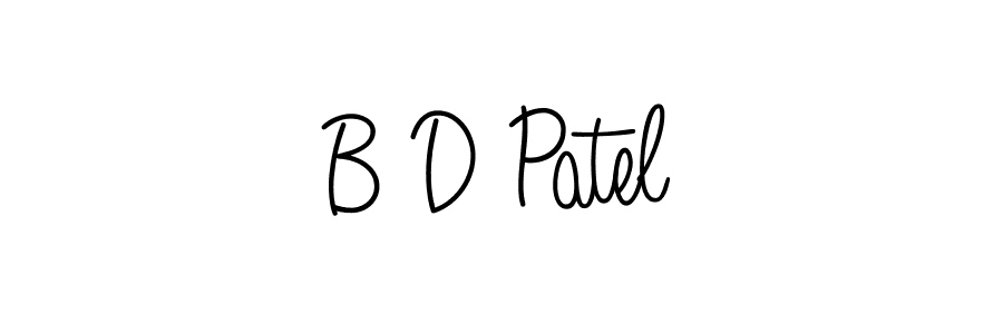 How to make B D Patel name signature. Use Angelique-Rose-font-FFP style for creating short signs online. This is the latest handwritten sign. B D Patel signature style 5 images and pictures png