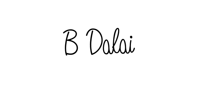 Make a beautiful signature design for name B Dalai. With this signature (Angelique-Rose-font-FFP) style, you can create a handwritten signature for free. B Dalai signature style 5 images and pictures png