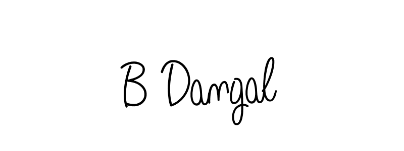 Make a beautiful signature design for name B Dangal. With this signature (Angelique-Rose-font-FFP) style, you can create a handwritten signature for free. B Dangal signature style 5 images and pictures png