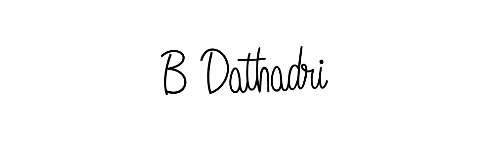 Use a signature maker to create a handwritten signature online. With this signature software, you can design (Angelique-Rose-font-FFP) your own signature for name B Dathadri. B Dathadri signature style 5 images and pictures png
