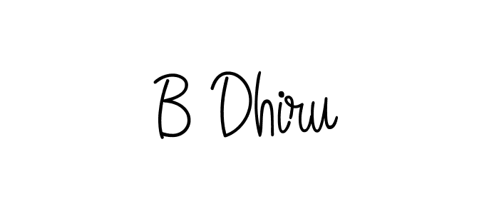 You should practise on your own different ways (Angelique-Rose-font-FFP) to write your name (B Dhiru) in signature. don't let someone else do it for you. B Dhiru signature style 5 images and pictures png