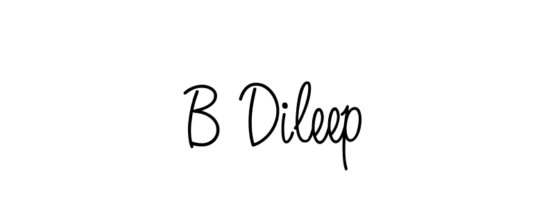 B Dileep stylish signature style. Best Handwritten Sign (Angelique-Rose-font-FFP) for my name. Handwritten Signature Collection Ideas for my name B Dileep. B Dileep signature style 5 images and pictures png