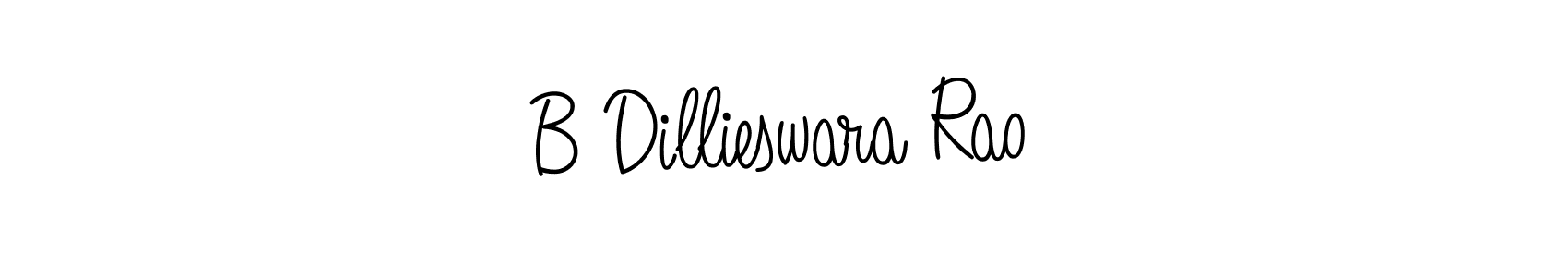 Make a beautiful signature design for name B Dillieswara Rao. With this signature (Angelique-Rose-font-FFP) style, you can create a handwritten signature for free. B Dillieswara Rao signature style 5 images and pictures png