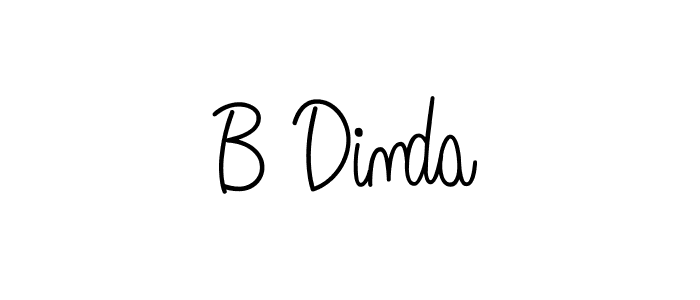 How to make B Dinda signature? Angelique-Rose-font-FFP is a professional autograph style. Create handwritten signature for B Dinda name. B Dinda signature style 5 images and pictures png