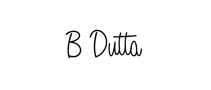 How to make B Dutta name signature. Use Angelique-Rose-font-FFP style for creating short signs online. This is the latest handwritten sign. B Dutta signature style 5 images and pictures png