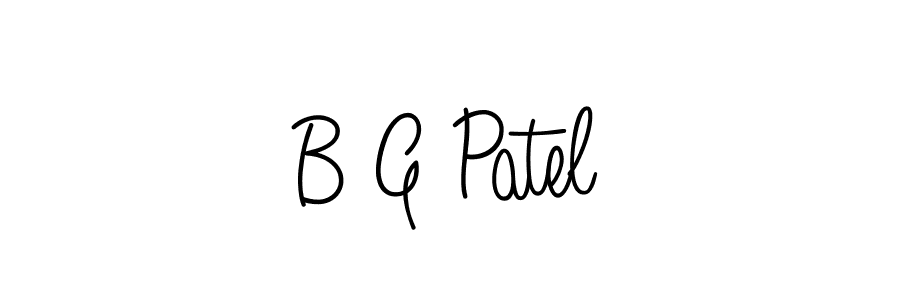 B G Patel stylish signature style. Best Handwritten Sign (Angelique-Rose-font-FFP) for my name. Handwritten Signature Collection Ideas for my name B G Patel. B G Patel signature style 5 images and pictures png