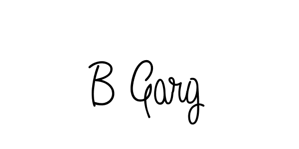 You should practise on your own different ways (Angelique-Rose-font-FFP) to write your name (B Garg) in signature. don't let someone else do it for you. B Garg signature style 5 images and pictures png