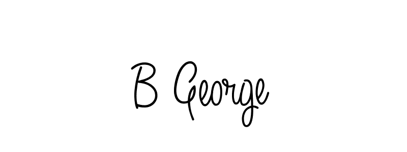 Make a beautiful signature design for name B George. With this signature (Angelique-Rose-font-FFP) style, you can create a handwritten signature for free. B George signature style 5 images and pictures png