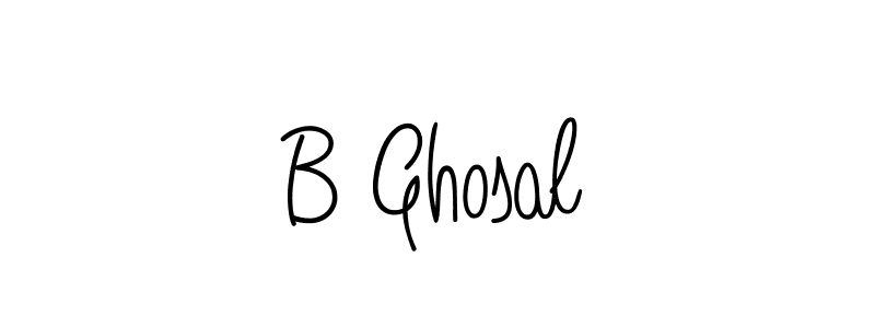 B Ghosal stylish signature style. Best Handwritten Sign (Angelique-Rose-font-FFP) for my name. Handwritten Signature Collection Ideas for my name B Ghosal. B Ghosal signature style 5 images and pictures png