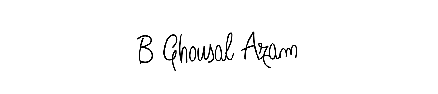 Design your own signature with our free online signature maker. With this signature software, you can create a handwritten (Angelique-Rose-font-FFP) signature for name B Ghousal Azam. B Ghousal Azam signature style 5 images and pictures png