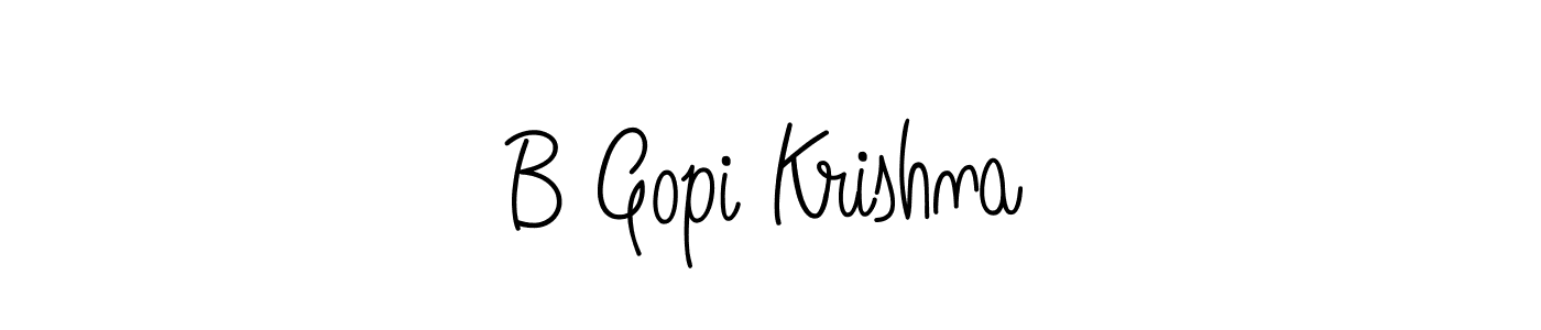 B Gopi Krishna stylish signature style. Best Handwritten Sign (Angelique-Rose-font-FFP) for my name. Handwritten Signature Collection Ideas for my name B Gopi Krishna. B Gopi Krishna signature style 5 images and pictures png