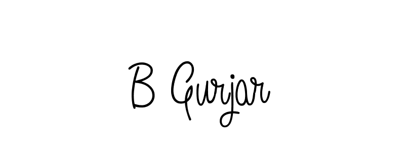Design your own signature with our free online signature maker. With this signature software, you can create a handwritten (Angelique-Rose-font-FFP) signature for name B Gurjar. B Gurjar signature style 5 images and pictures png