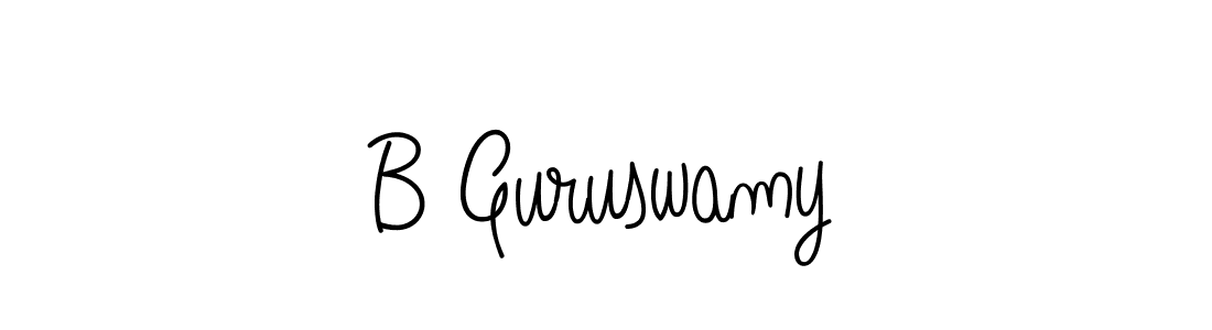 Create a beautiful signature design for name B Guruswamy. With this signature (Angelique-Rose-font-FFP) fonts, you can make a handwritten signature for free. B Guruswamy signature style 5 images and pictures png