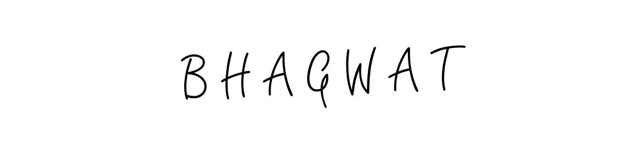 Make a beautiful signature design for name B H A G W A T. With this signature (Angelique-Rose-font-FFP) style, you can create a handwritten signature for free. B H A G W A T signature style 5 images and pictures png