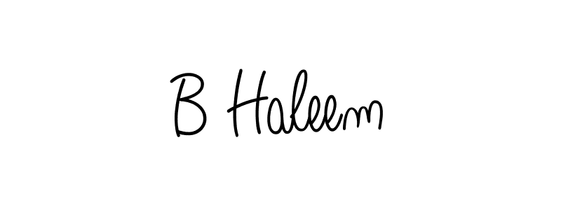 Design your own signature with our free online signature maker. With this signature software, you can create a handwritten (Angelique-Rose-font-FFP) signature for name B Haleem. B Haleem signature style 5 images and pictures png