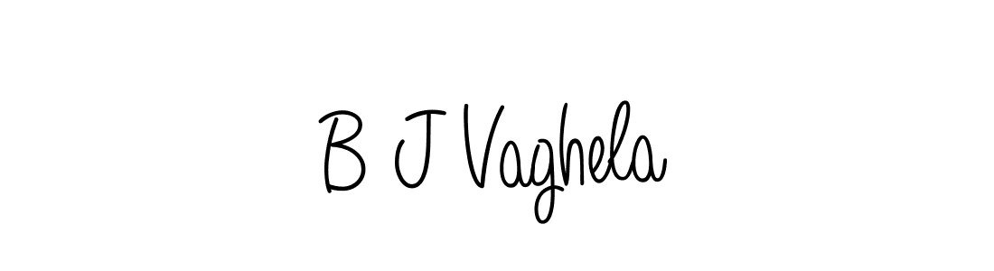 Make a beautiful signature design for name B J Vaghela. With this signature (Angelique-Rose-font-FFP) style, you can create a handwritten signature for free. B J Vaghela signature style 5 images and pictures png