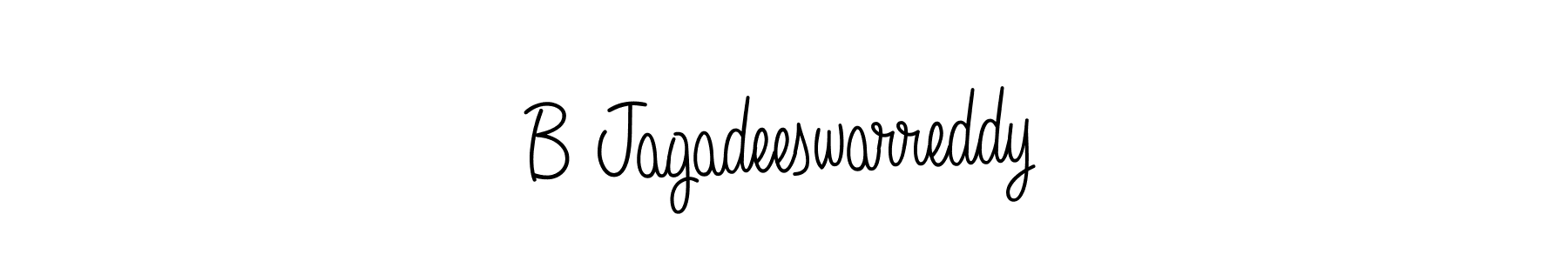 Make a beautiful signature design for name B Jagadeeswarreddy. With this signature (Angelique-Rose-font-FFP) style, you can create a handwritten signature for free. B Jagadeeswarreddy signature style 5 images and pictures png