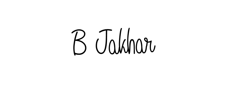 Use a signature maker to create a handwritten signature online. With this signature software, you can design (Angelique-Rose-font-FFP) your own signature for name B Jakhar. B Jakhar signature style 5 images and pictures png