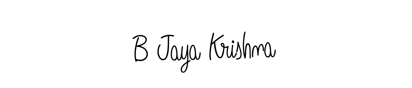 Make a beautiful signature design for name B Jaya Krishna. With this signature (Angelique-Rose-font-FFP) style, you can create a handwritten signature for free. B Jaya Krishna signature style 5 images and pictures png