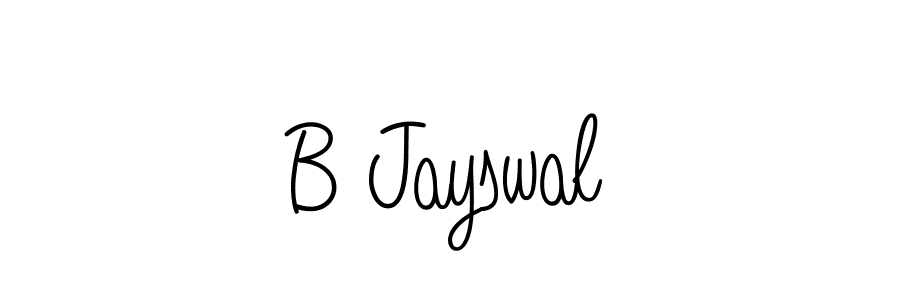 Design your own signature with our free online signature maker. With this signature software, you can create a handwritten (Angelique-Rose-font-FFP) signature for name B Jayswal. B Jayswal signature style 5 images and pictures png