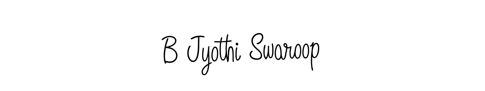 Create a beautiful signature design for name B Jyothi Swaroop. With this signature (Angelique-Rose-font-FFP) fonts, you can make a handwritten signature for free. B Jyothi Swaroop signature style 5 images and pictures png