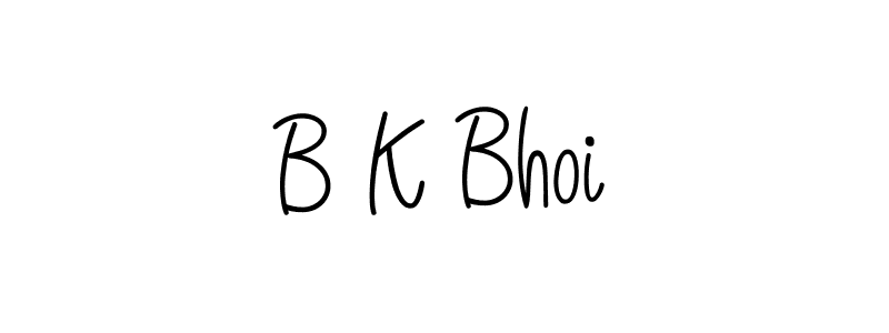 The best way (Angelique-Rose-font-FFP) to make a short signature is to pick only two or three words in your name. The name B K Bhoi include a total of six letters. For converting this name. B K Bhoi signature style 5 images and pictures png