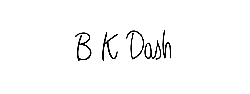 Use a signature maker to create a handwritten signature online. With this signature software, you can design (Angelique-Rose-font-FFP) your own signature for name B K Dash. B K Dash signature style 5 images and pictures png