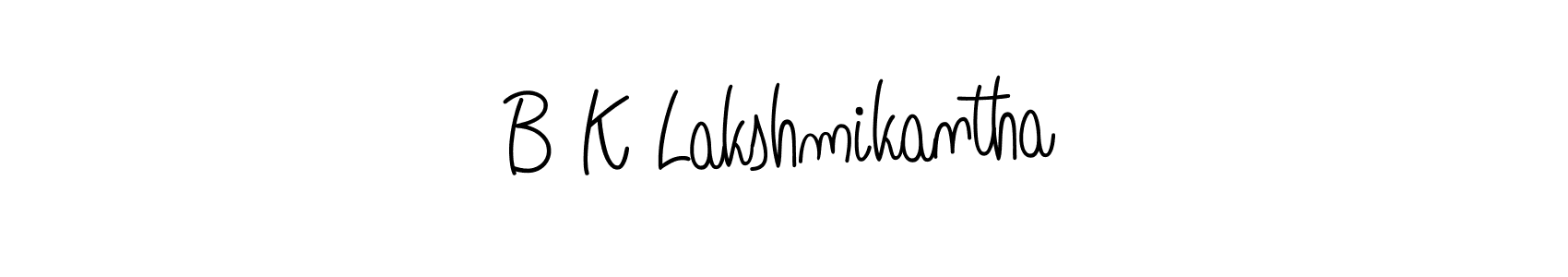 Once you've used our free online signature maker to create your best signature Angelique-Rose-font-FFP style, it's time to enjoy all of the benefits that B K Lakshmikantha name signing documents. B K Lakshmikantha signature style 5 images and pictures png