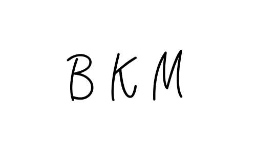 Design your own signature with our free online signature maker. With this signature software, you can create a handwritten (Angelique-Rose-font-FFP) signature for name B K M. B K M signature style 5 images and pictures png