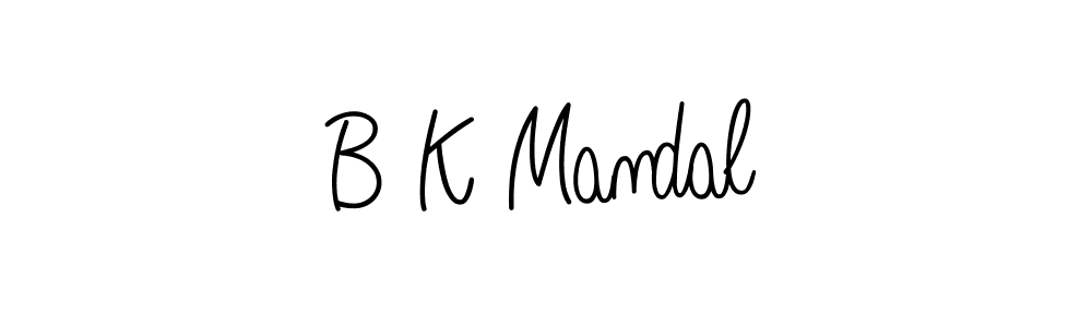 Use a signature maker to create a handwritten signature online. With this signature software, you can design (Angelique-Rose-font-FFP) your own signature for name B K Mandal. B K Mandal signature style 5 images and pictures png