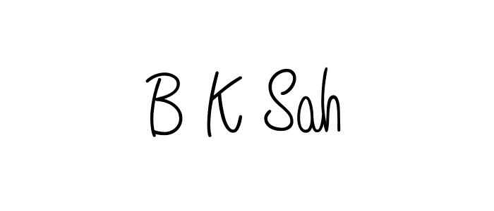 Use a signature maker to create a handwritten signature online. With this signature software, you can design (Angelique-Rose-font-FFP) your own signature for name B K Sah. B K Sah signature style 5 images and pictures png