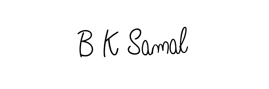 Use a signature maker to create a handwritten signature online. With this signature software, you can design (Angelique-Rose-font-FFP) your own signature for name B K Samal. B K Samal signature style 5 images and pictures png